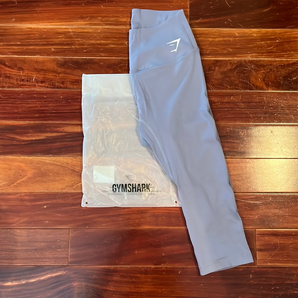 Gymshark training crop leggings light blue